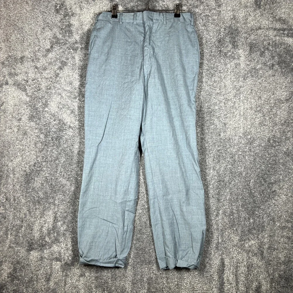 Pendleton Pants Mens 30x26 Gray Tweed Wool Dress Pants Pleated Cuffed Relaxed